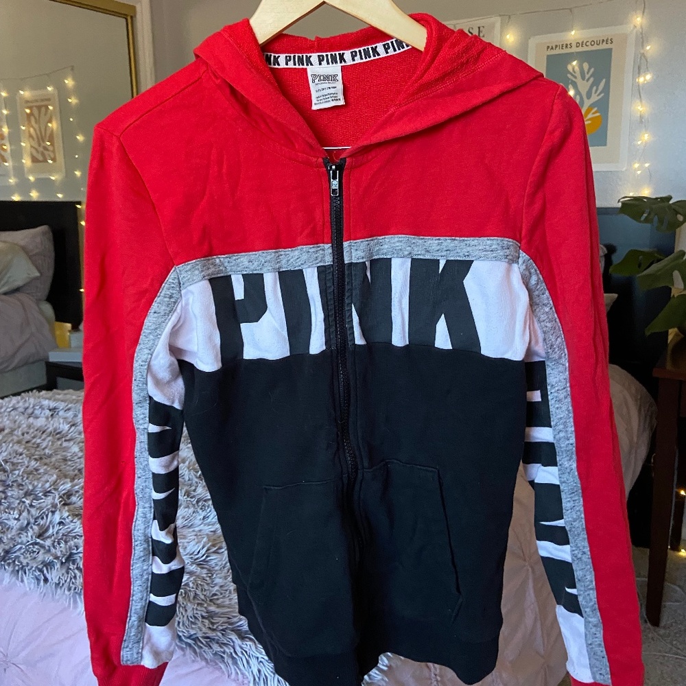 Victoria's Secret PINK Zip Up Hoodie with pockets